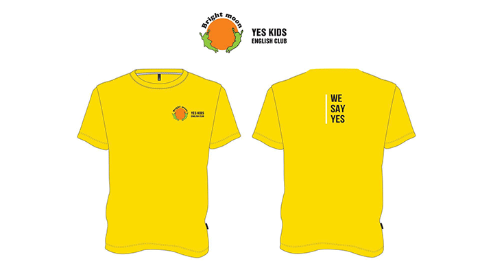May áo cổ tròn màu vàng CLB English Yes Kids | May ao phong dong phuc